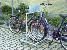 Cykelstativer.dk, Cykelstativer, Cykelstativ, Cykelstativer skrå
